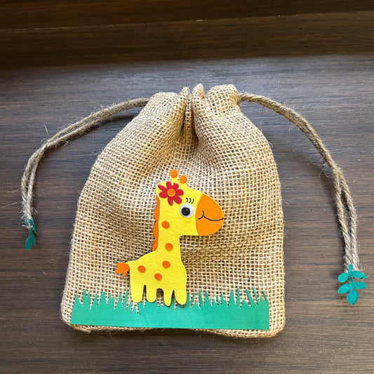 Jute Bag with Animal motifs