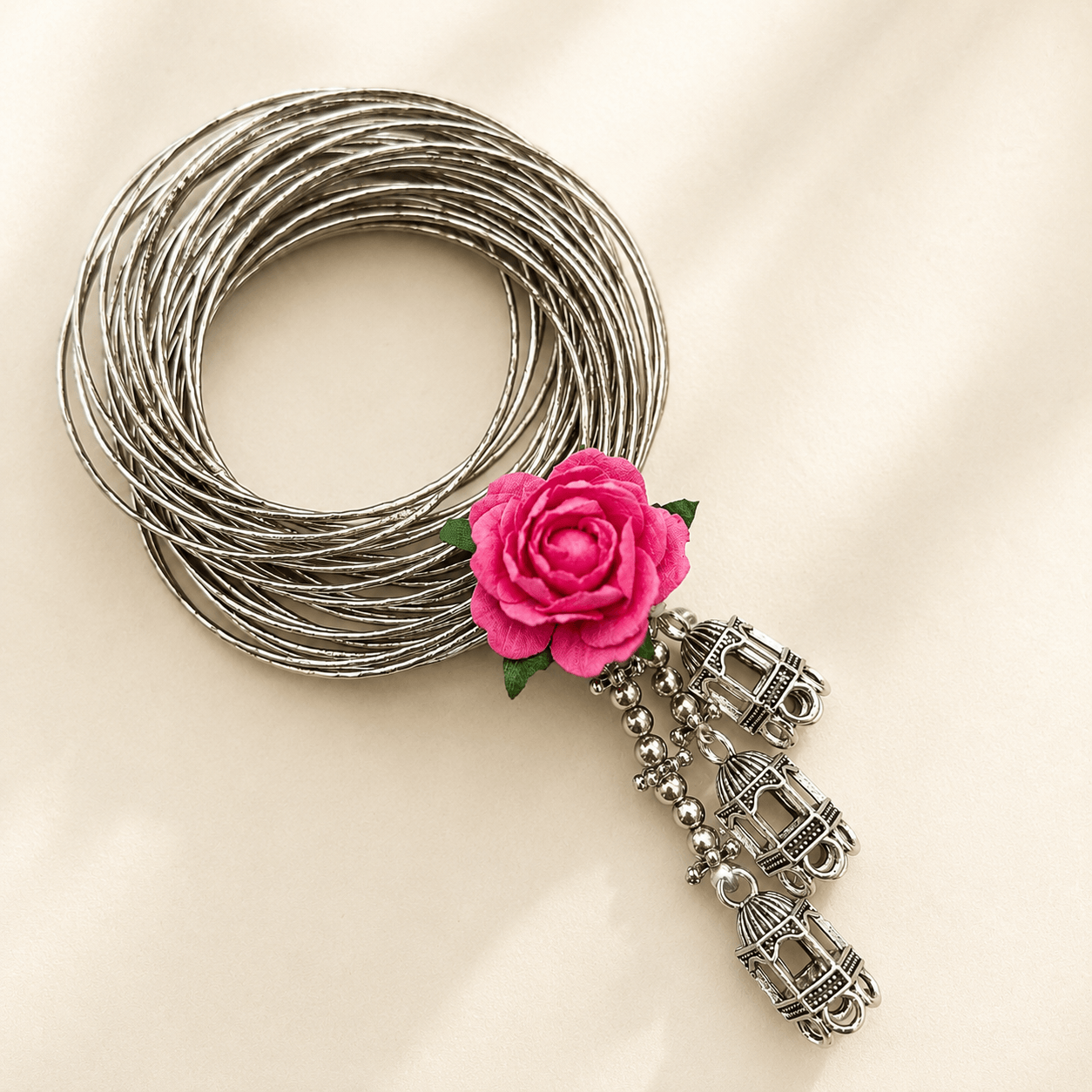 Silver Bangle Jhumki Lumba