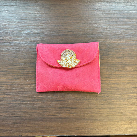 Suede Foam Lotus Motif Envelope - Small