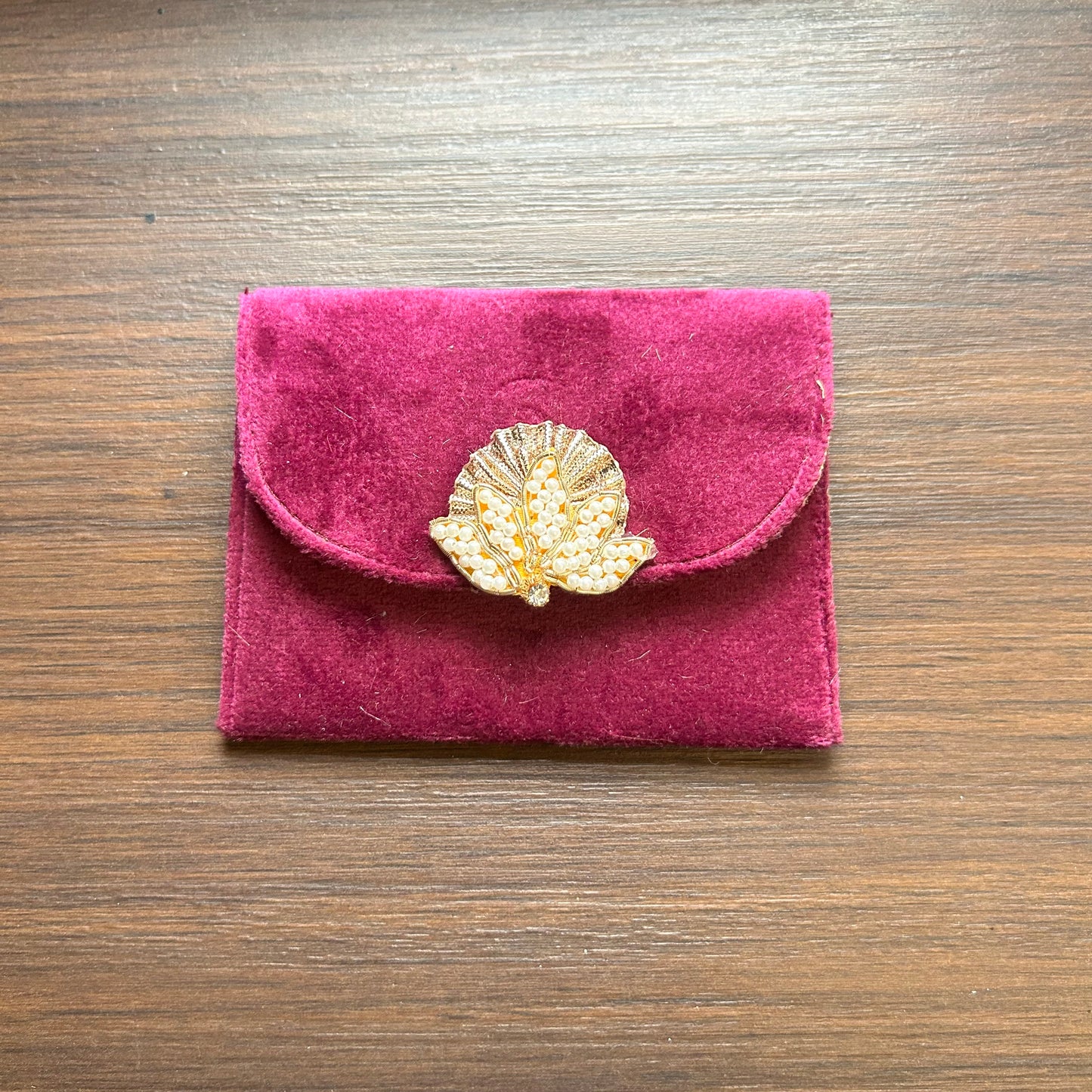 Suede with Lotus flower Envelope - Small