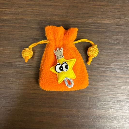 Furry Coin Bag with Star