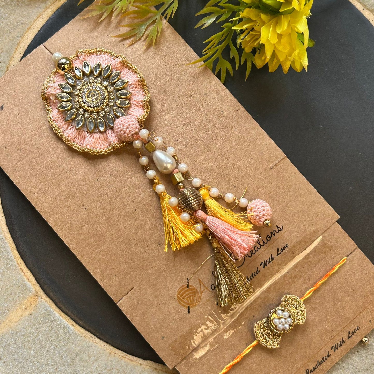 Pink & Yellow Crochet Set