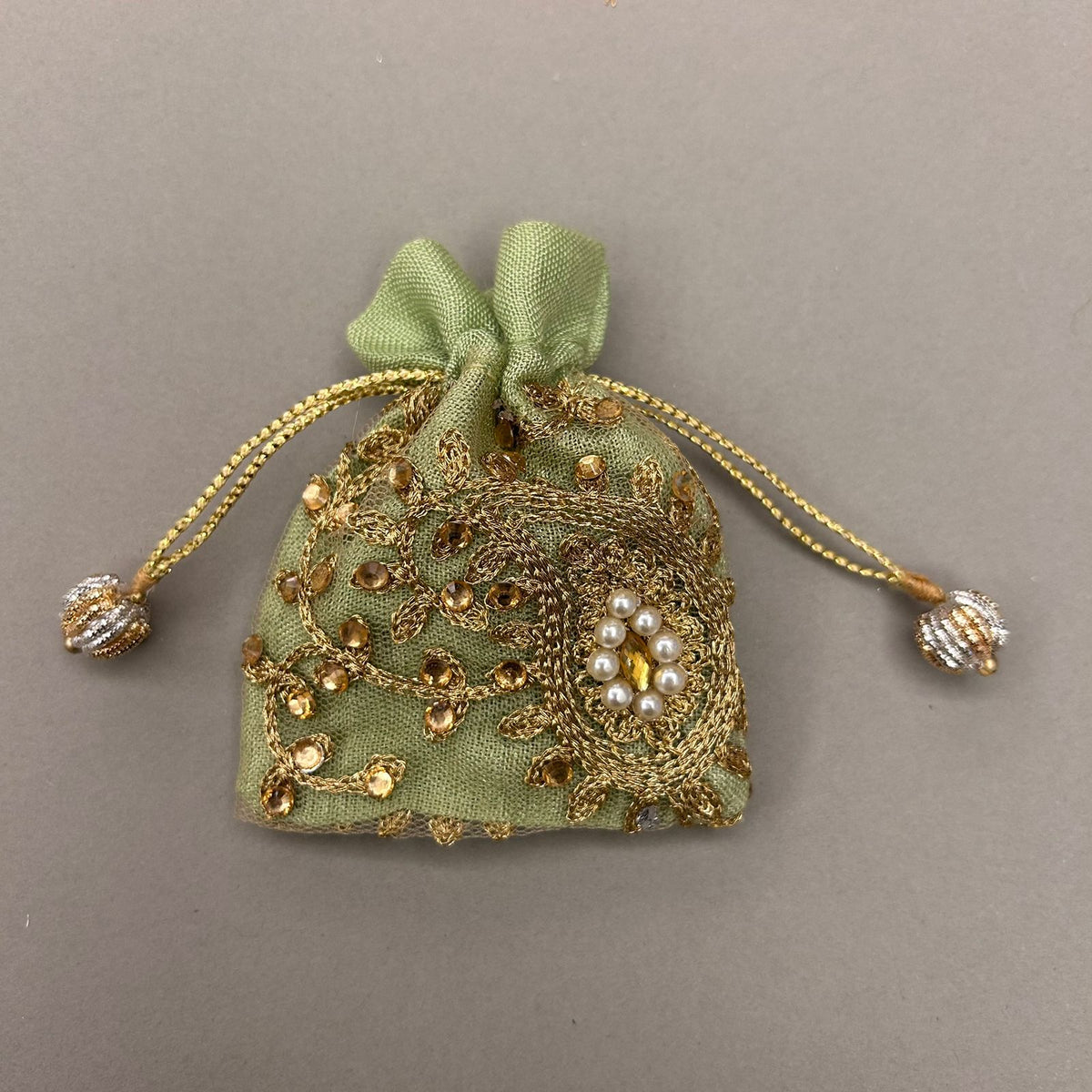 Net & Fabric Coin Bag