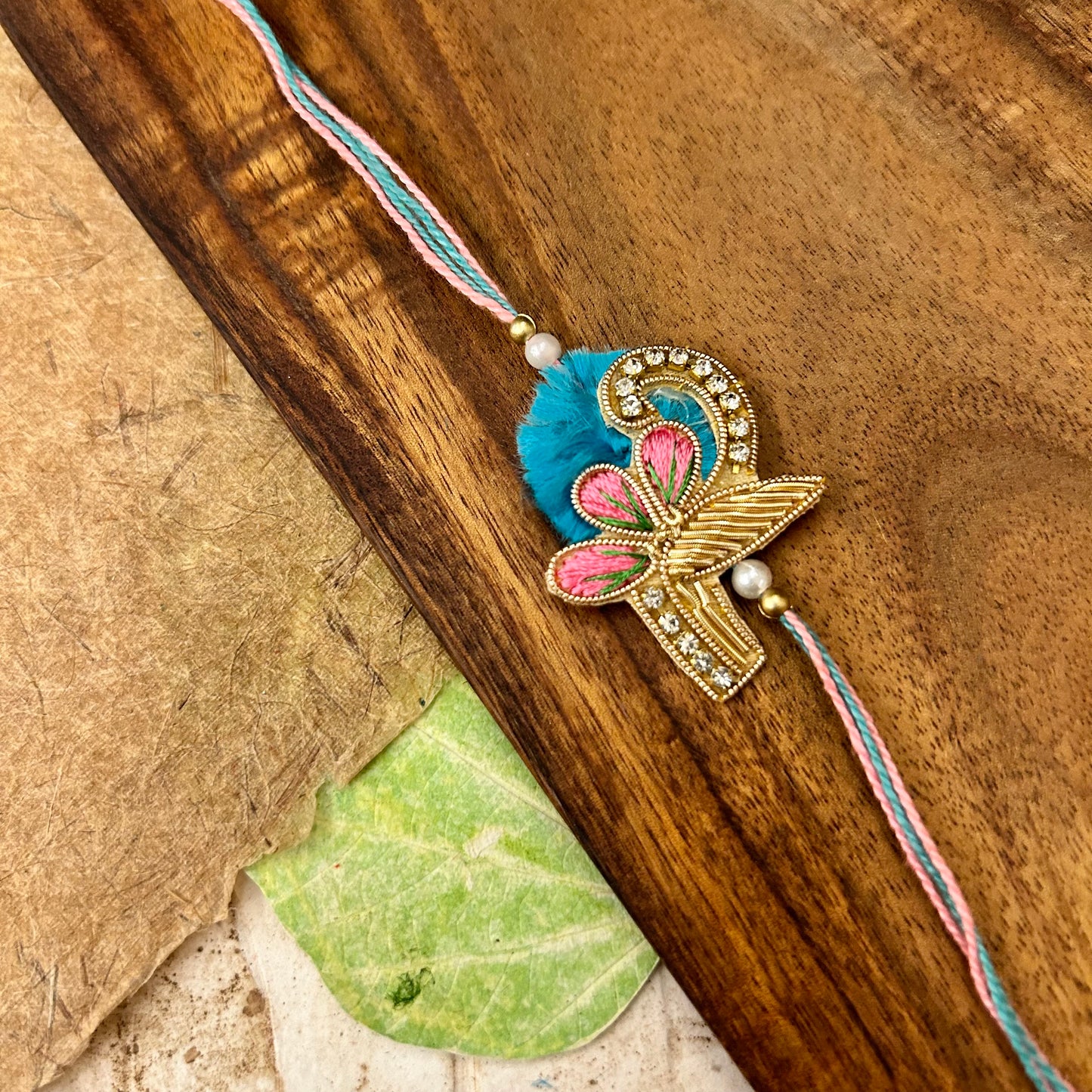 Stone Stem Chakalya - handcrafted Chakalya for Raksha Bandhan puja, close-up | Traditions4u