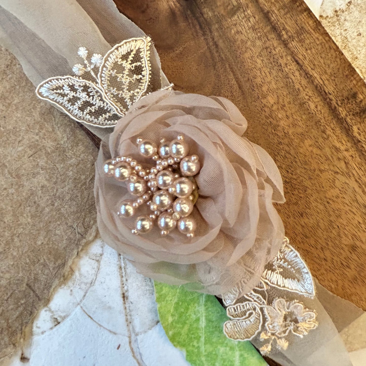 Big Flower Organza Bracelet