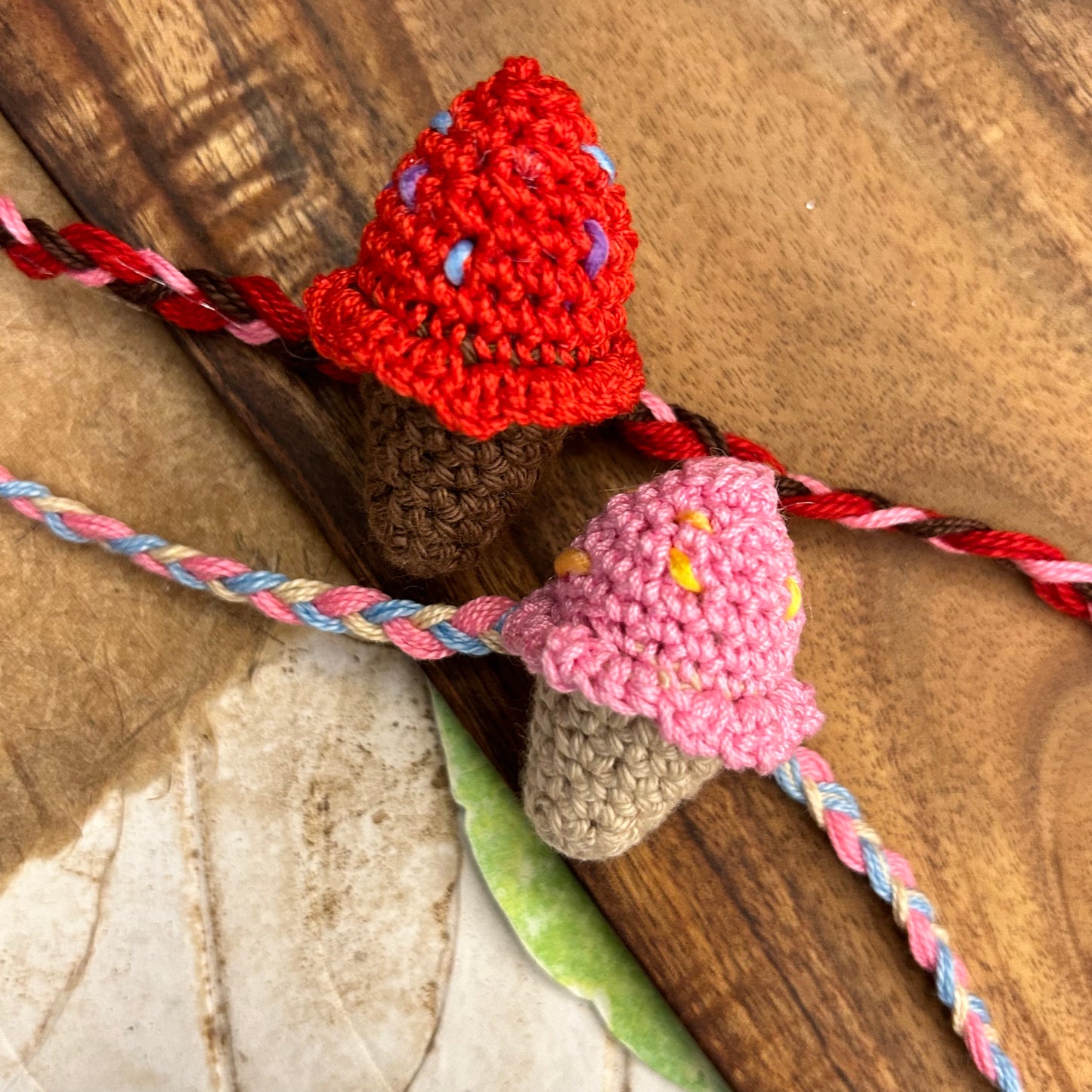 Ice Cream Crochet Rakhi - handcrafted kids' rakhi for boys | Traditions4u
