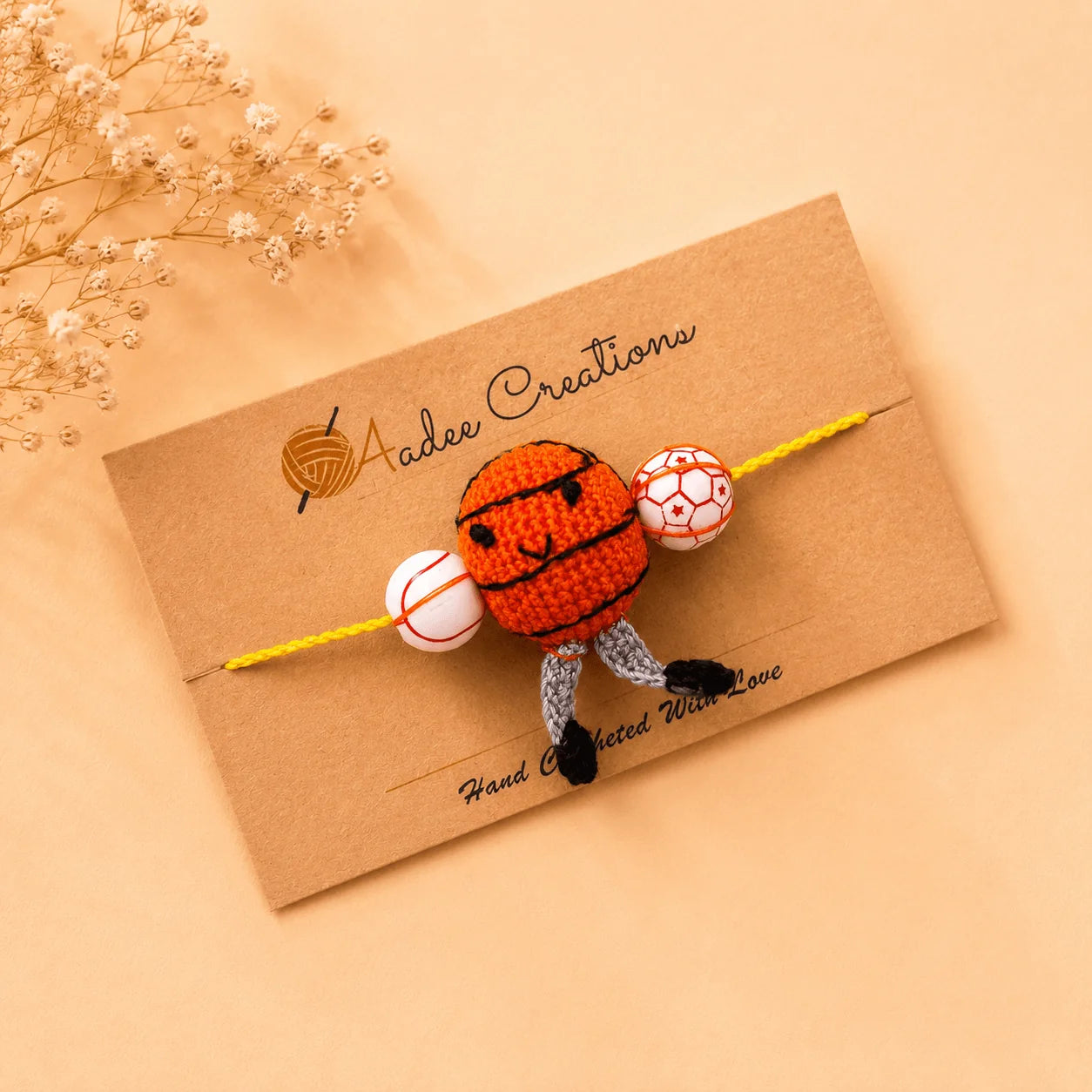 Basketball Crochet Rakhi