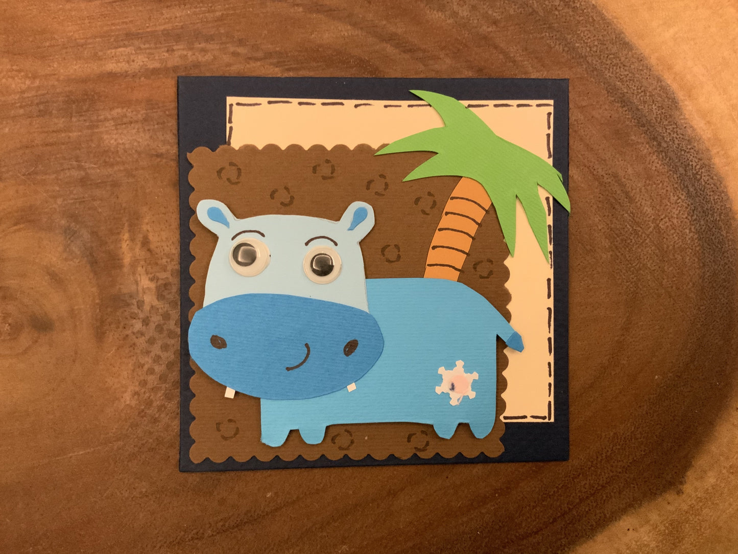 Hand cut Hippo