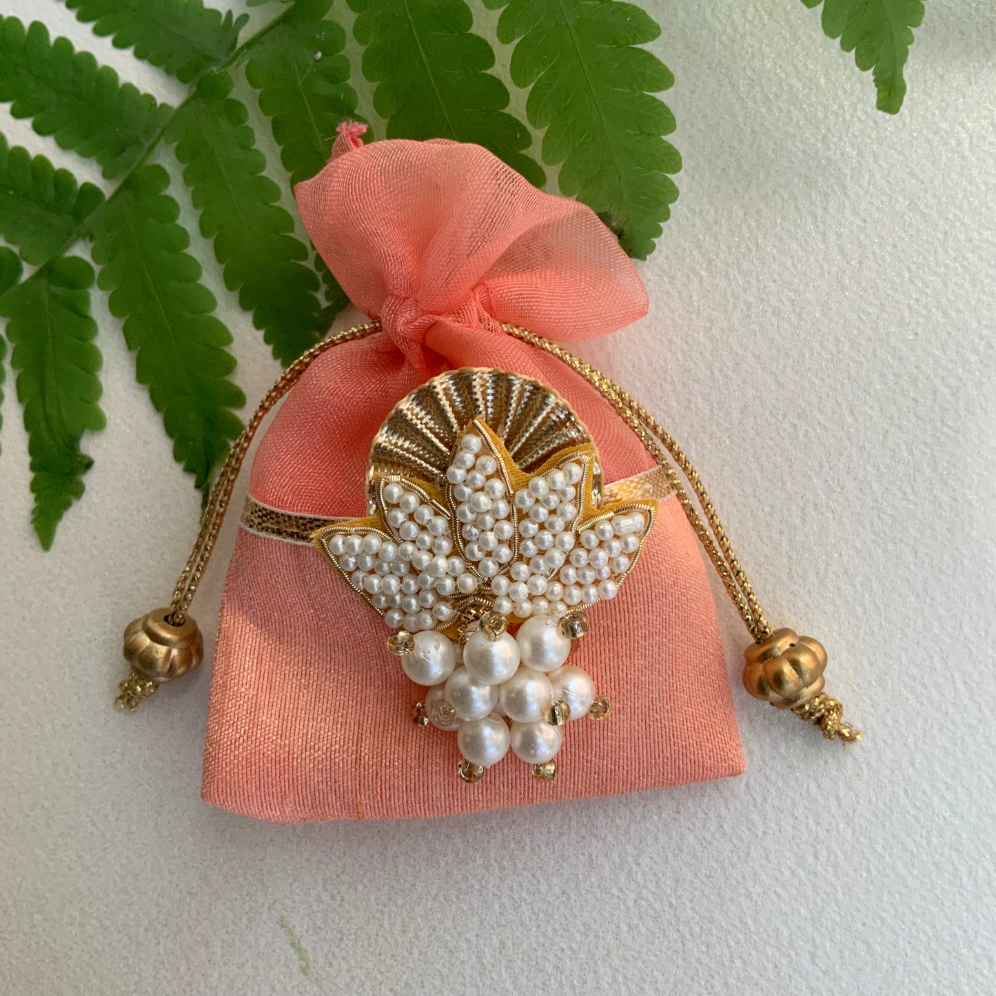 Half & half Coin Bags - Lotus