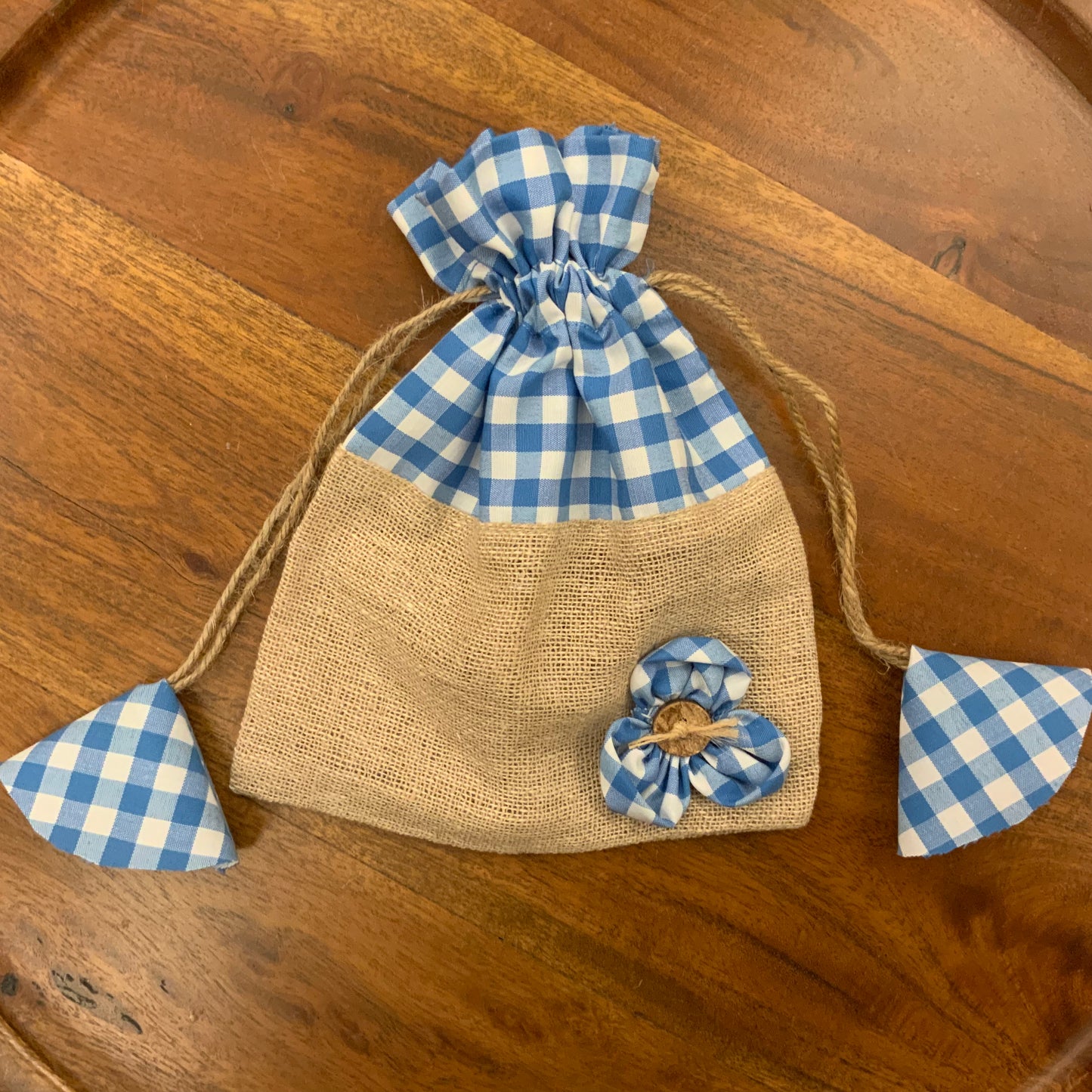 Gingham Jute Bags