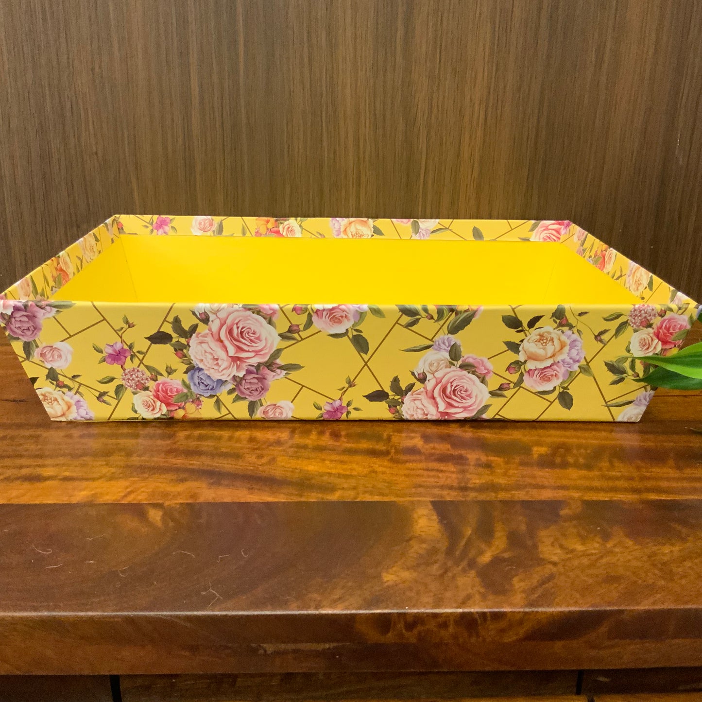 Yellow Floral Basket