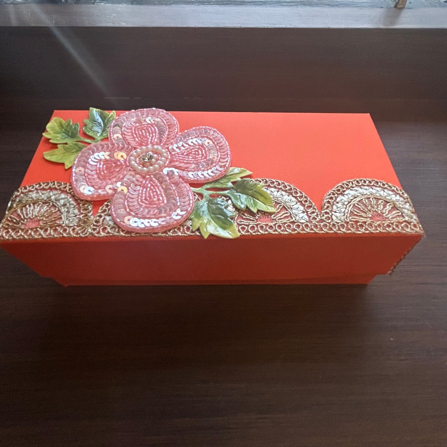 Sequin Flower Box - Double Gaddi