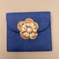 Jute Flower Suede Envelope - Medium