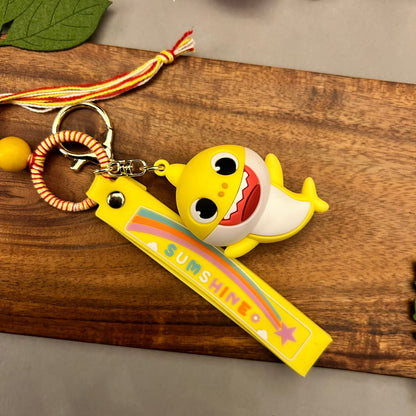 Baby Shark Doo Doo Rakhi - handcrafted kids' rakhi for girls, alternate view | Traditions4u