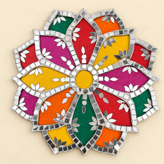 Sharp Flower Rangoli - 4”