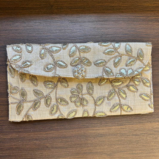 Gota Leaf Fabric Envelope