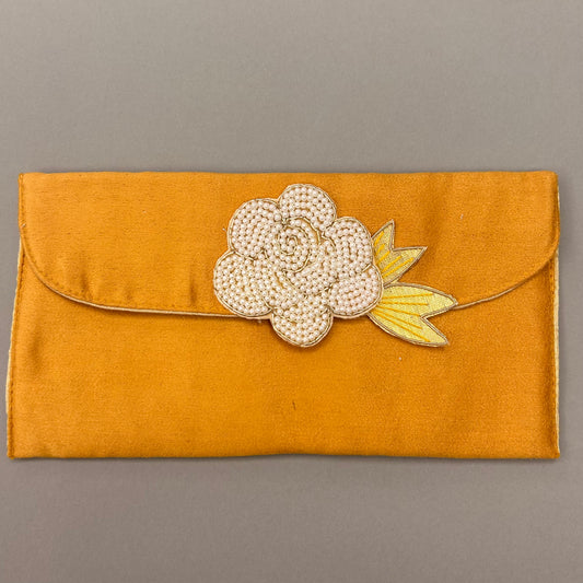 Flower Motif Suede Foam Envelope - Large