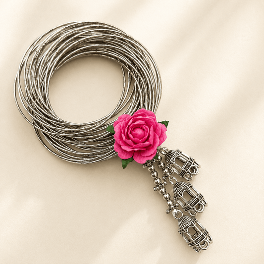 Silver Bangle Jhumki Lumba