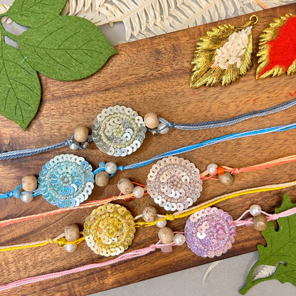 Sequin Chakalya - handcrafted Chakalya for Raksha Bandhan puja | Traditions4u