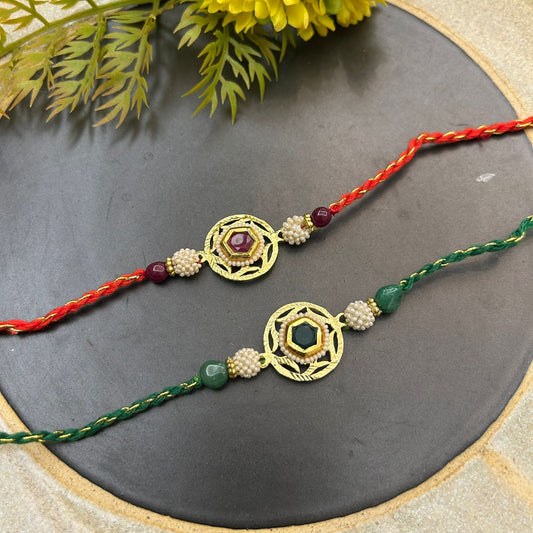 Round Stone Rakhi