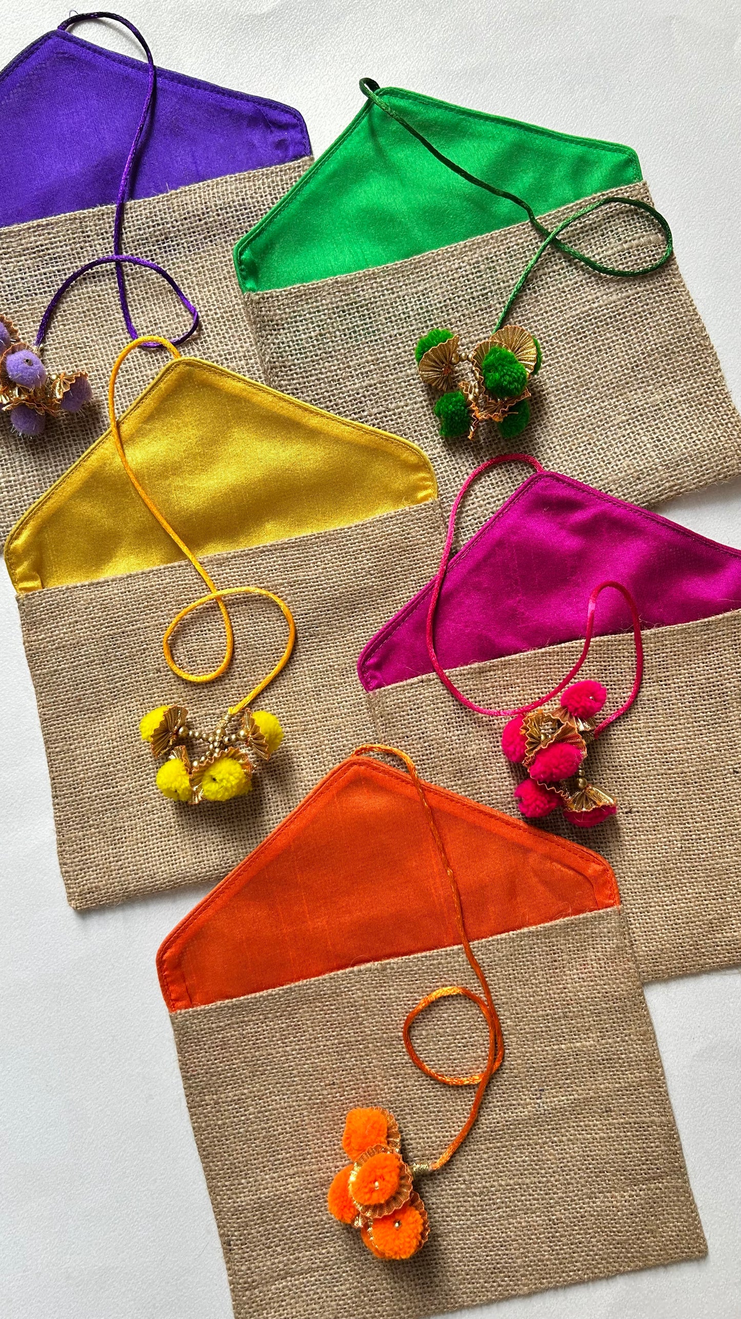 Jute Square Envelope Bags