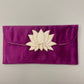 Lotus Motif Suede Foam Envelope - Large