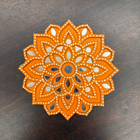 Orange Rangoli - 6"