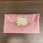 Lotus Motif Suede Foam Envelope - Large