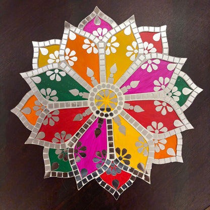 Sharp Flower Rangoli - 15"