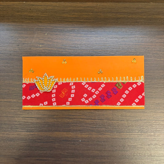 Bandhej With Velvet Lotus