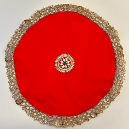 Round Lace with Buti Tray Cover