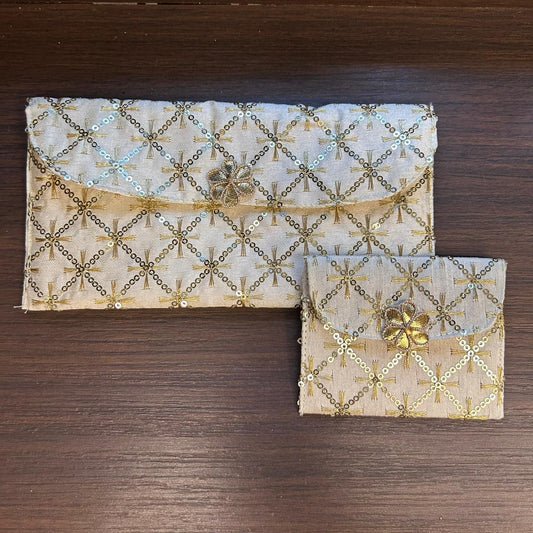Sequin Square Fabric Envelope - Large