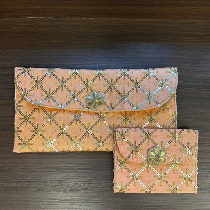 Sequin Square Fabric Envelope - Small