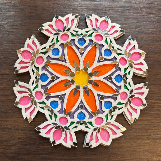 Lotus Flower Rangoli - 6”