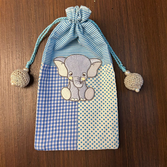 Blue Pattern Gaddi Bag