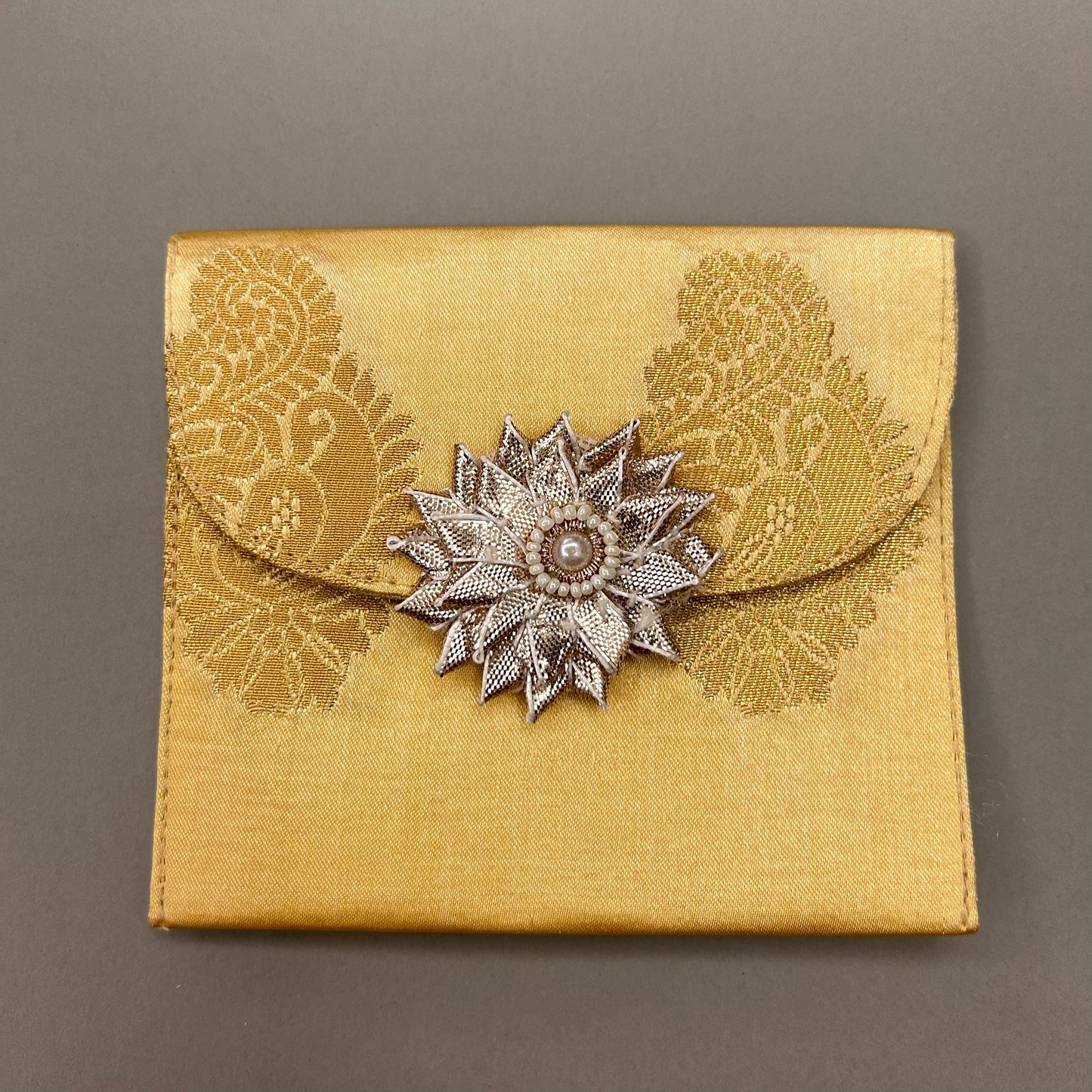 Woven Fabric with star gota - Medium