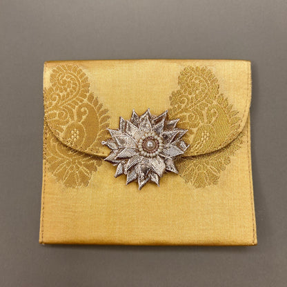 Woven Fabric with star gota - Medium