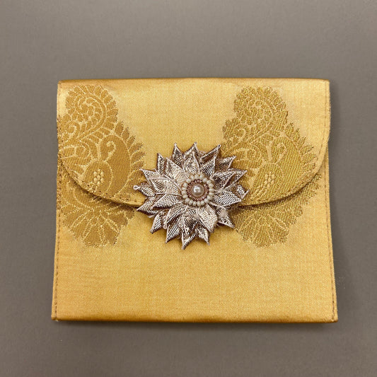 Woven Fabric with star gota - Medium