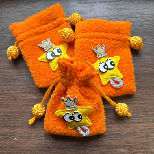 Furry Coin Bag with Star
