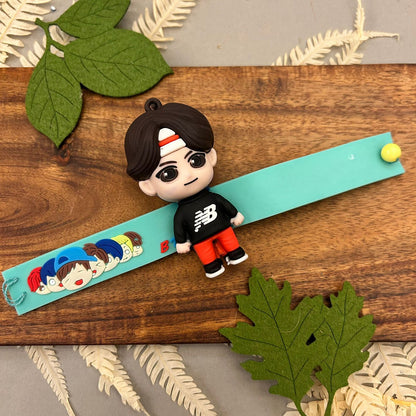 BTS Belts Rakhi - handcrafted kids' rakhi for boys, colour detail | Traditions4u