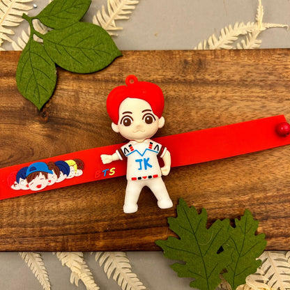 BTS Belts Rakhi - handcrafted kids' rakhi for boys, close-up | Traditions4u