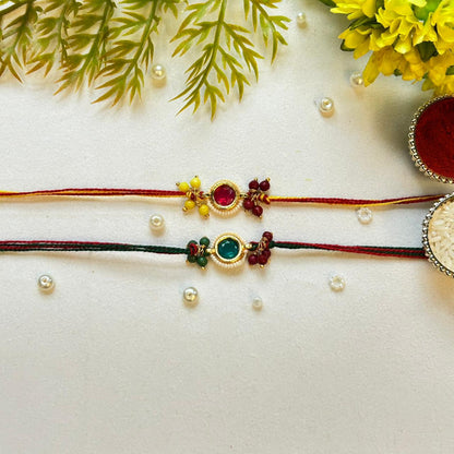 Single Stone Sadi - handcrafted Sadi thread rakhi | Traditions4u