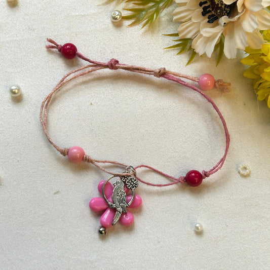 Single Charm & Flower Bracelet