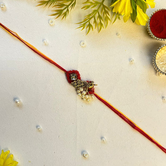 Peacock Sadi With Pearls