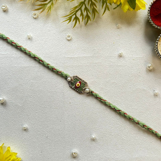 Green Minakari Evil Eye