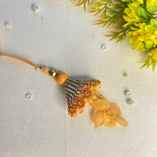 Orange Shell Tassle Lumba