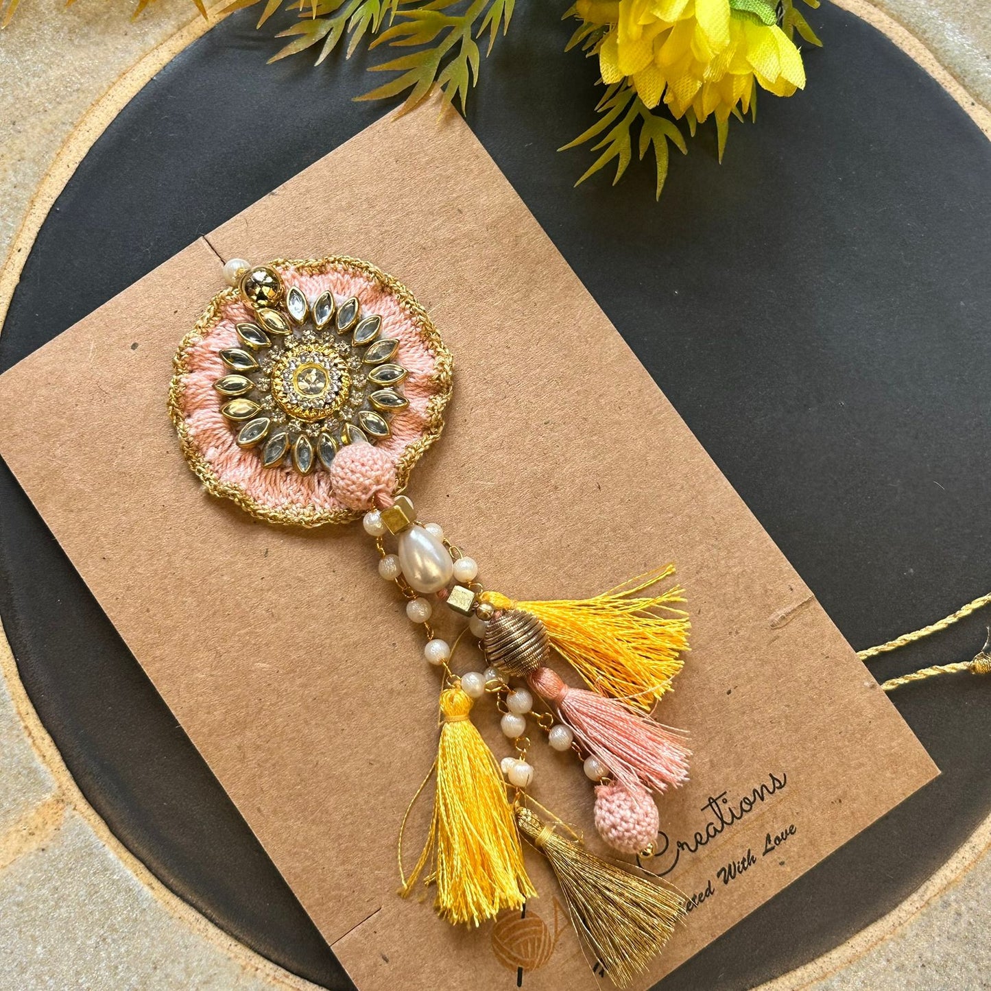 Pink & Yellow Crochet Lumba