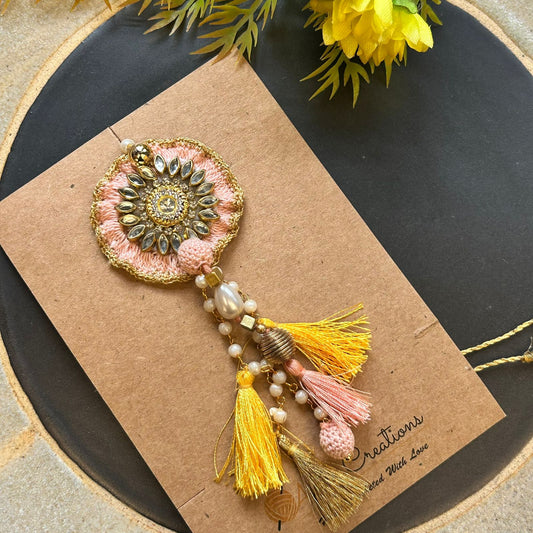 Pink & Yellow Crochet Lumba
