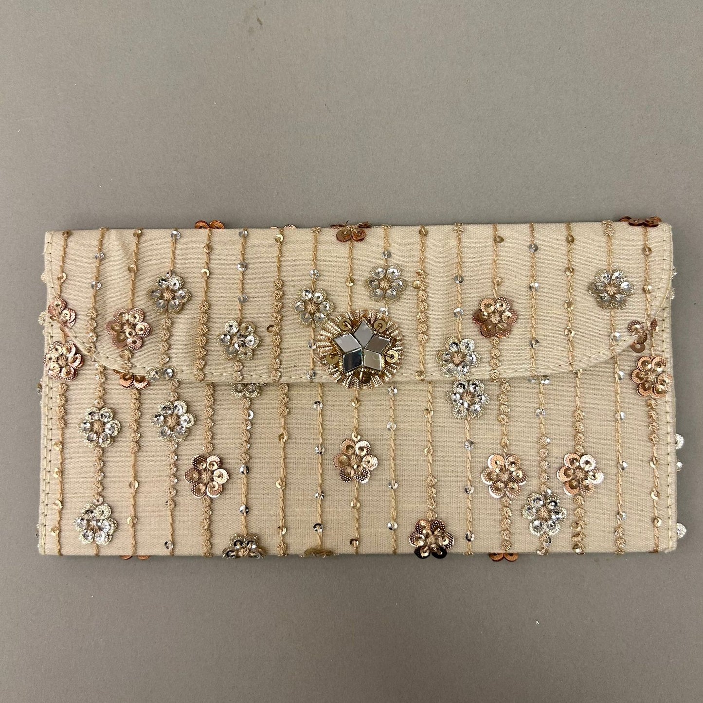 Sequin Flower Fabric Envelope - Large
