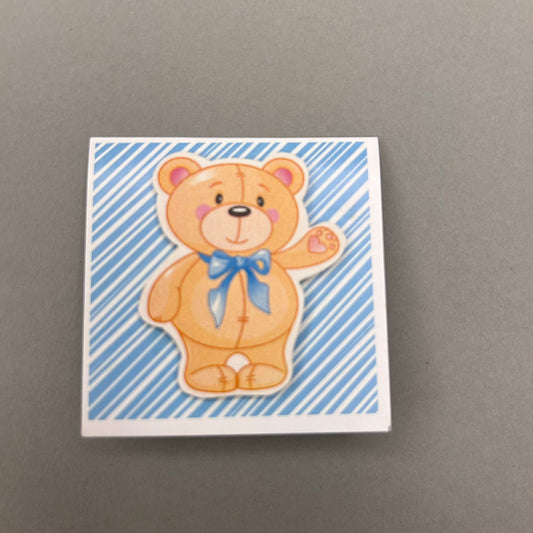 Standing Teddy With Bow Tags
